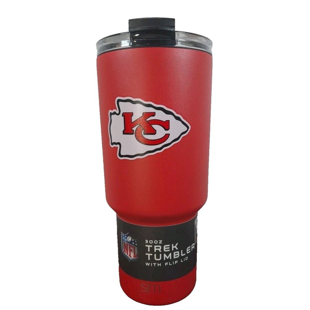 NWT Kansas City Chiefs 30 Oz Insulated Trek Tumbler Flip Lid NFL Licensed